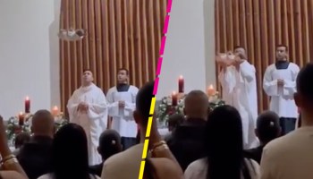 Niño Dios baja del techo en plena misa y el video es una joya