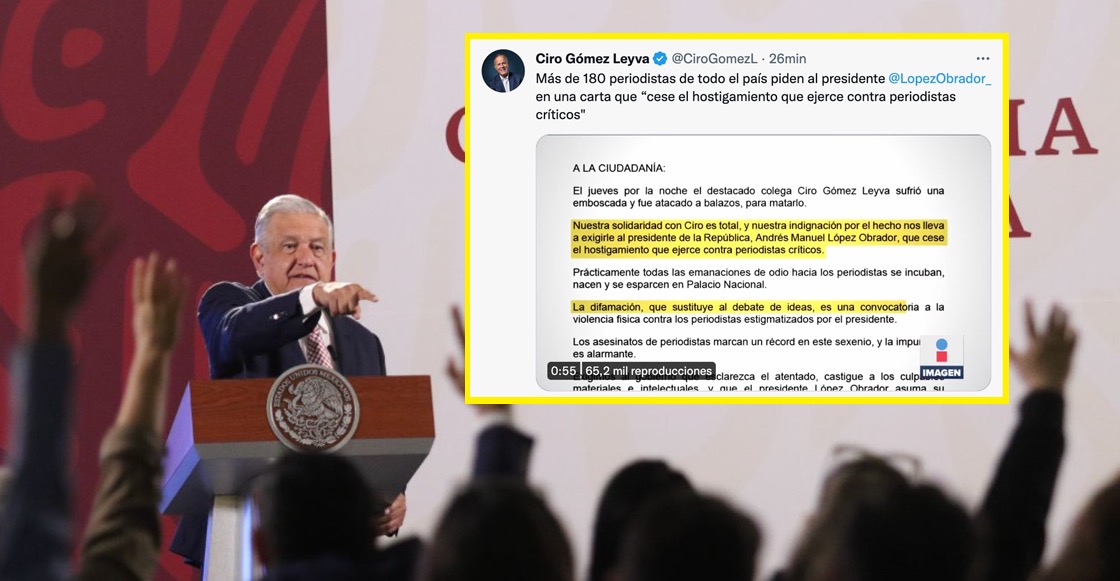 M s de 170 periodistas escriben carta a AMLO para que deje de