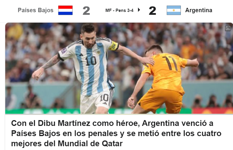 Reacciones de la prensa en Argentina