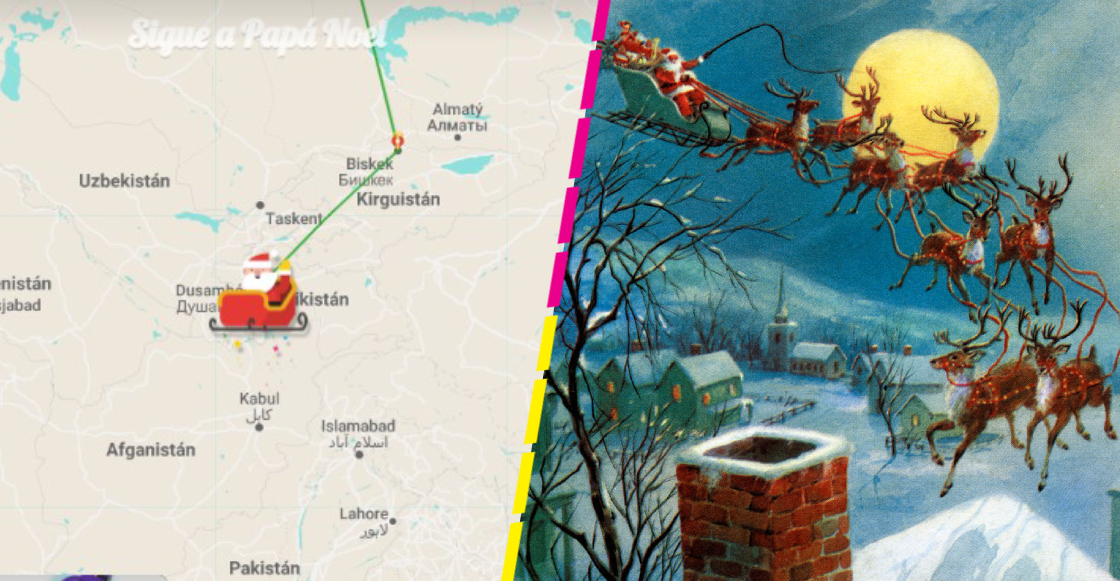 ¡Ya mero llega! Sigue en vivo el recorrido de Santa Claus hasta tu hogar