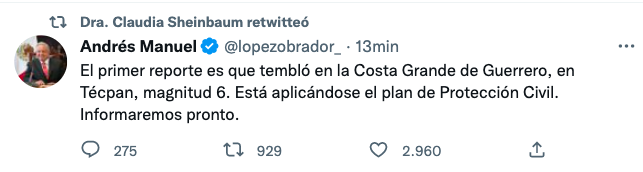 ¿Buenos días? Se registra sismo de magnitud 6 este 11 de diciembre