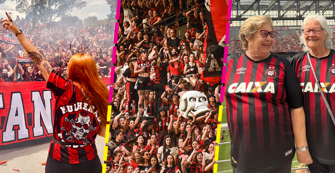 En imágenes: La hinchada de Athletico Paranaense con solo mujeres y niños por una sanción