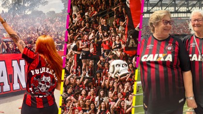 En imágenes: La hinchada de Athletico Paranaense con solo mujeres y niños por una sanción