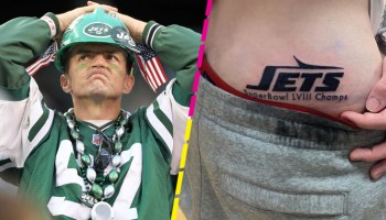 ¡Una locura! Fan de los Jets confía tanto en su equipo que se tatuó que sería campeón del Super Bowl 58