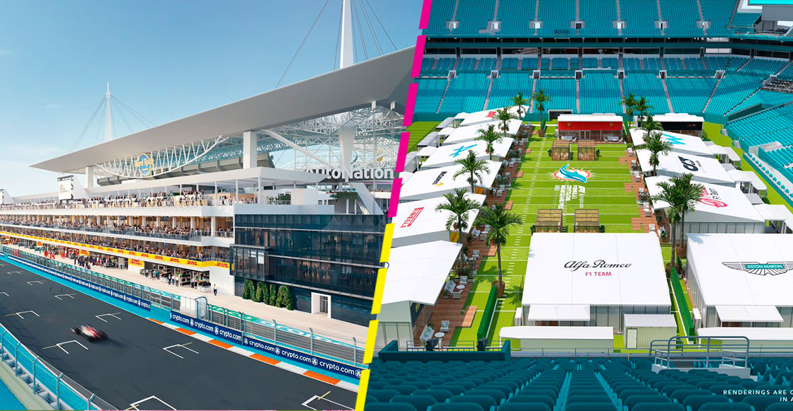 ¡El paddock perfecto no exis..! Los espectaculares cambios para el Gran Premio de Miami en el estadio de los Dolphins