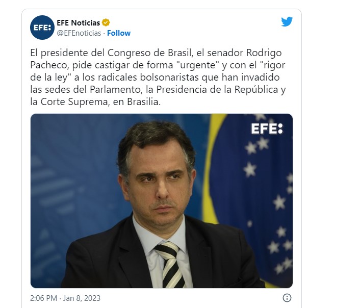 Caos en Brasil: Seguidores de Bolsonaro invaden Congreso, Presidencia y Suprema Corte