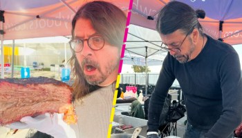 ¡Tipazo! Dave Grohl armó una carnita asada para más de 400 personas en situación de calle