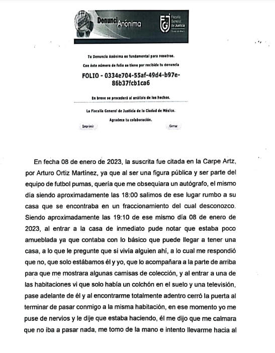 Lo que sabemos sobre la acusación a Arturo Palermo Ortiz, jugador de Pumas, por violación