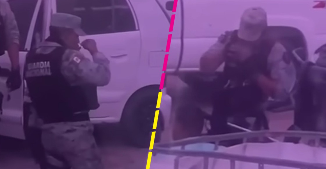 Ciudadanos cacharon a dos de la Guardia Nacional en video inhalando cocaína