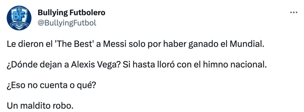 messi ganador the best 2022