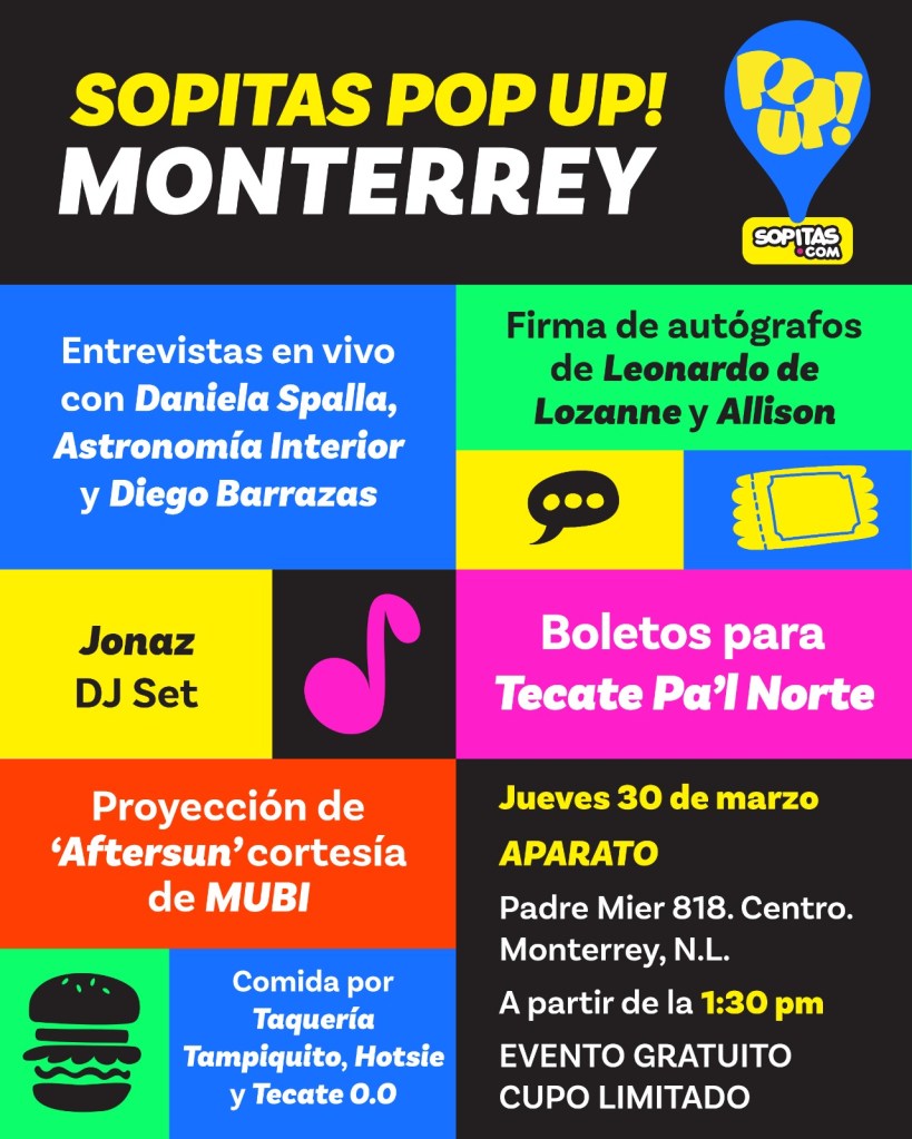 artistas y actividades de Sopitas PopUp monterrey