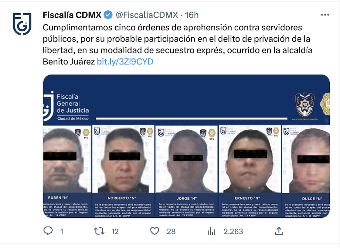 Detienen A 5 Policías Por Secuestro Exprés En La Benito Juárez