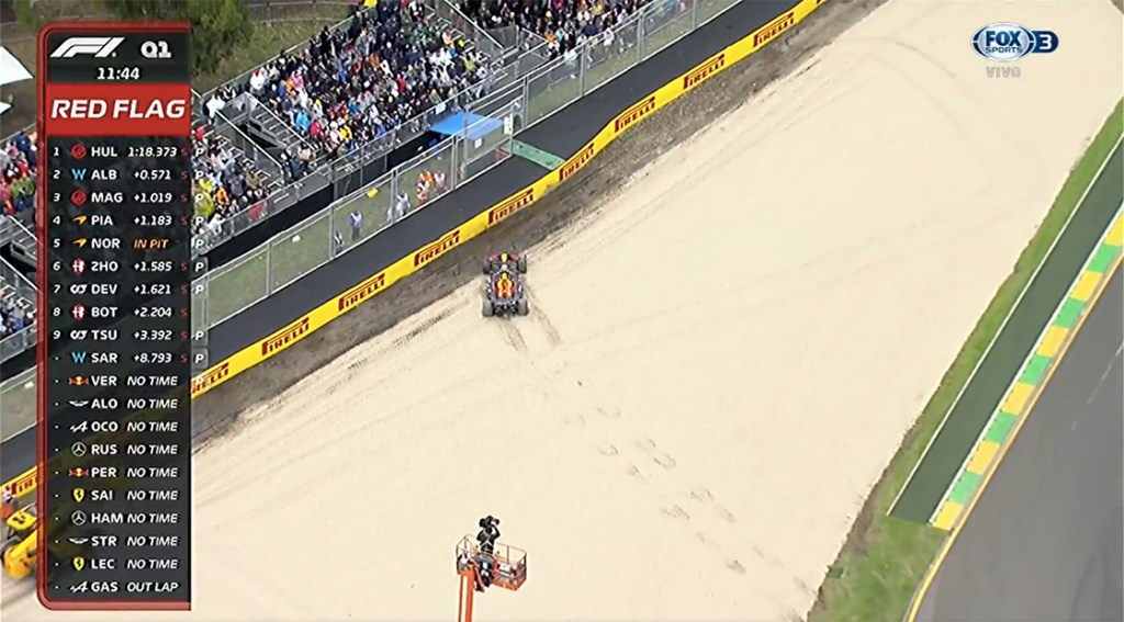 checo perez bandera roja q1 australia