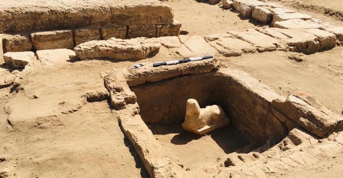 Esfinge encontrada en Egipto.