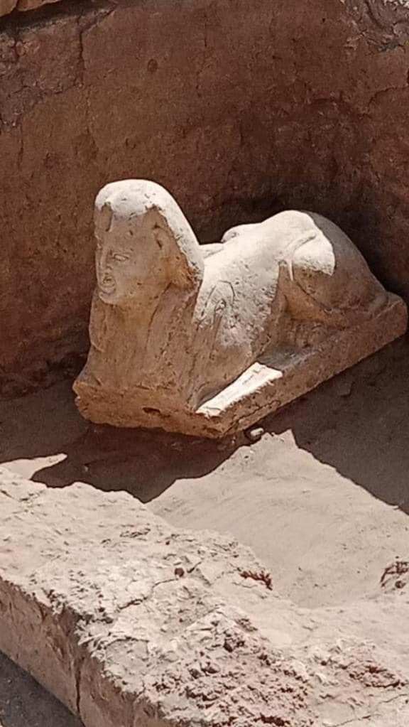 Esfinge encontrada en Egipto.