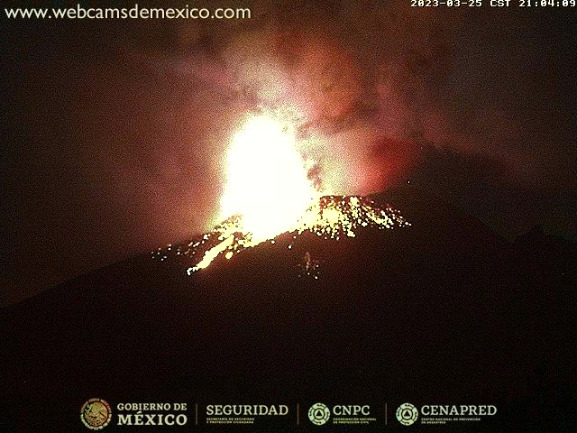 Imágenes de la explosión en el Popocatépetl