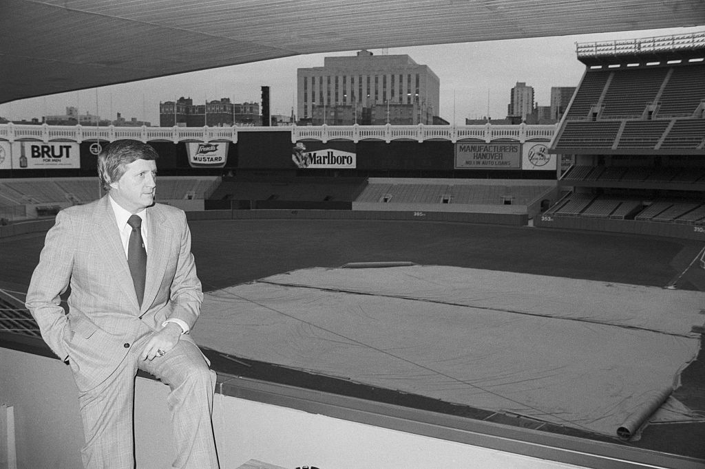 George Steinbrenner en el estadio de los Yankees