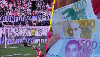 Lluvia de billetes y cánticos: Las protestas en el Sevilla vs Almería por el caso Negreira del Barcelona