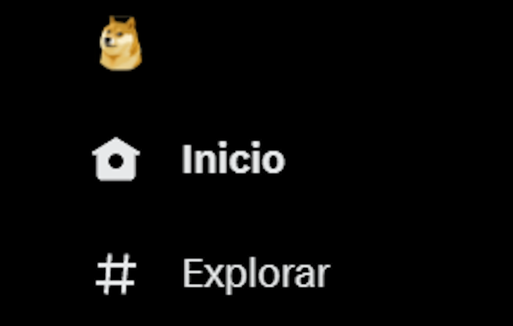 Doge aparece en lugar del pajarito azul de Twitter.