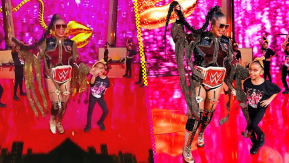 La conmovedora historia de la niña que acompañó a Bianca BelAir en su presentación de Wrestlemania 39