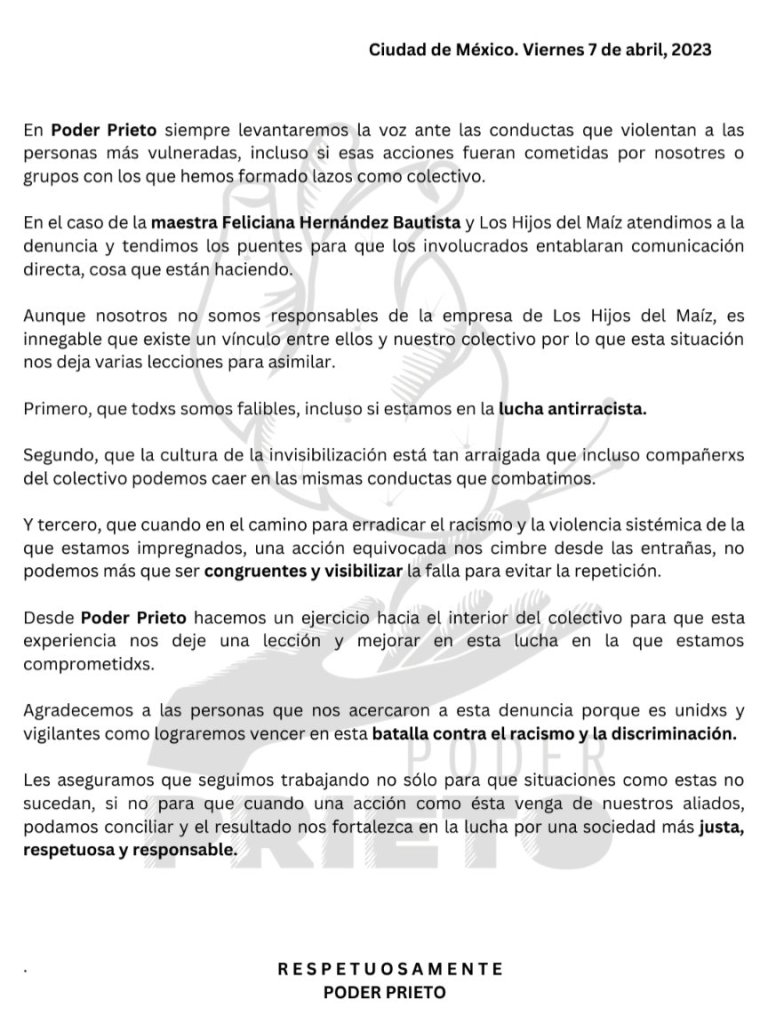 La capa de Tenoch Huerta y las acusaciones a 'Poder Prieto' por intimidar a una promotora cultural