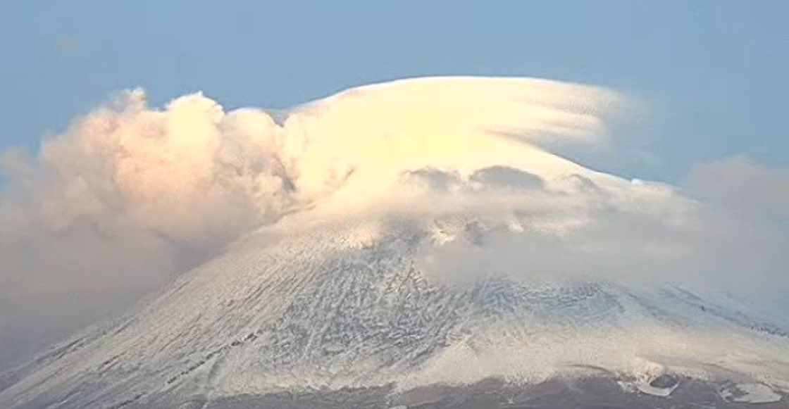 Popocatépetl con nieve