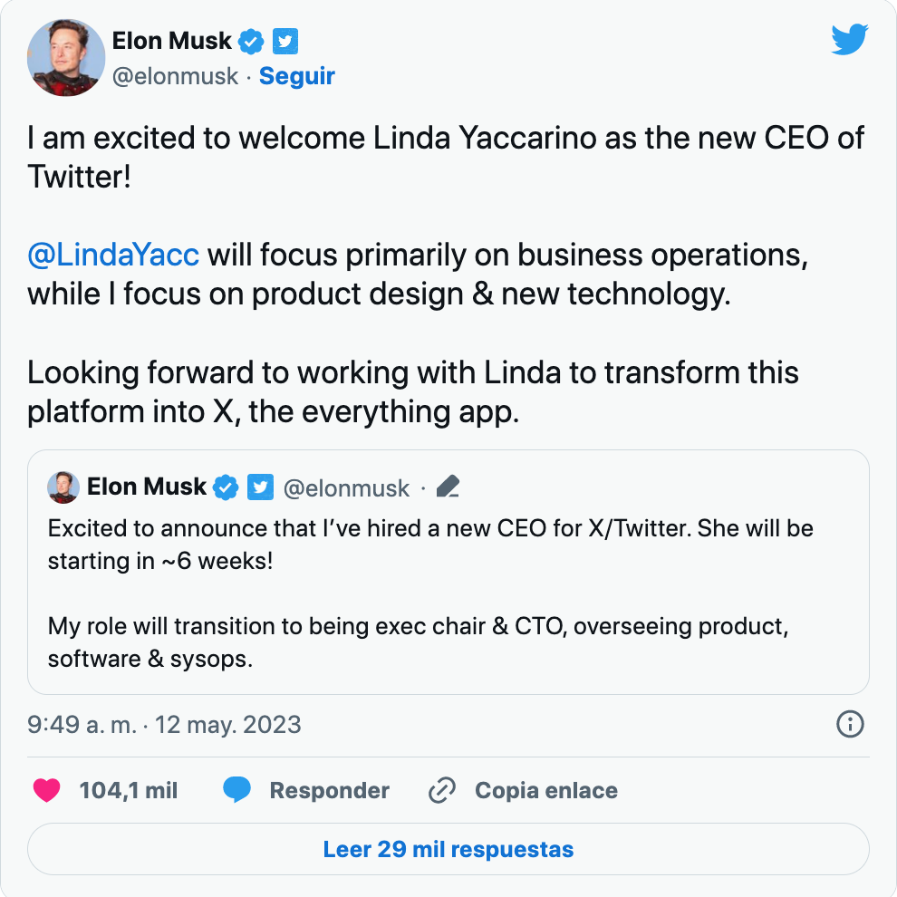 ¿Quién es Linda Yaccarino, la nueva CEO de Twitter?