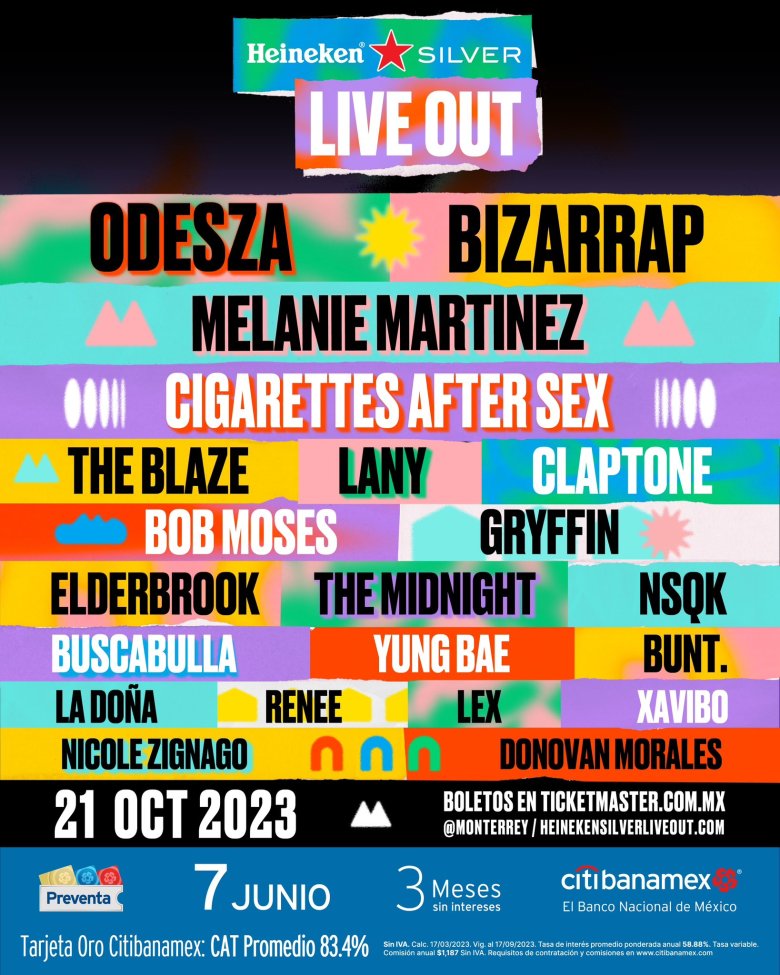 Bizarrap Cigarettes After Sex Y Más Line Up Preventa Y Los Detalles Del Heineken Silver Live 7649