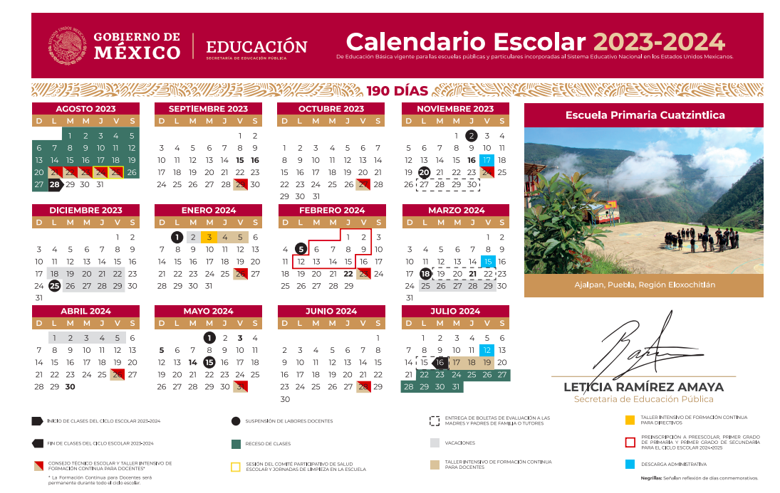 Aquí los puentes vacaciones y días festivos del ciclo escolar La Agenda Pública MX