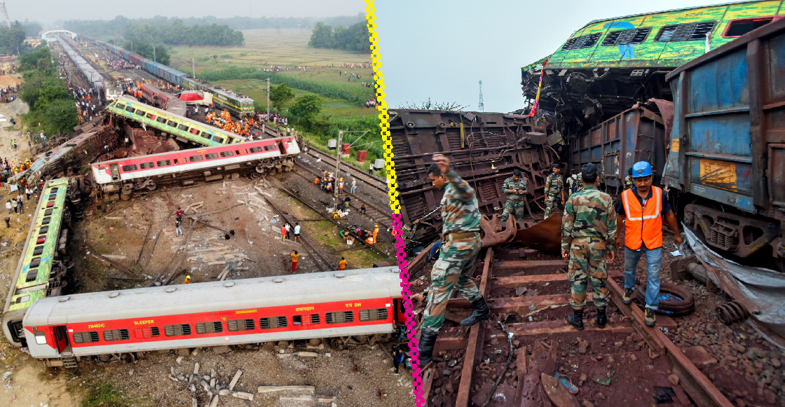 Choque de trenes en India deja 288 muertos y más de mil heridos