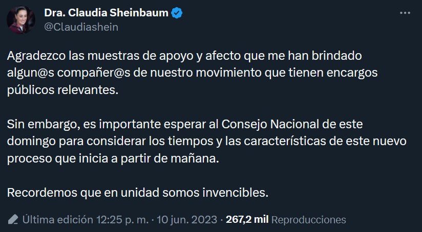 Ebrard critica apoyo de gobernadores a Sheinbaum