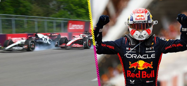 ¿Y Checo? El triunfo 100 de Red Bull con Verstappen y el duelo "microbusero" entre De Vries y Magnussen en Canadá