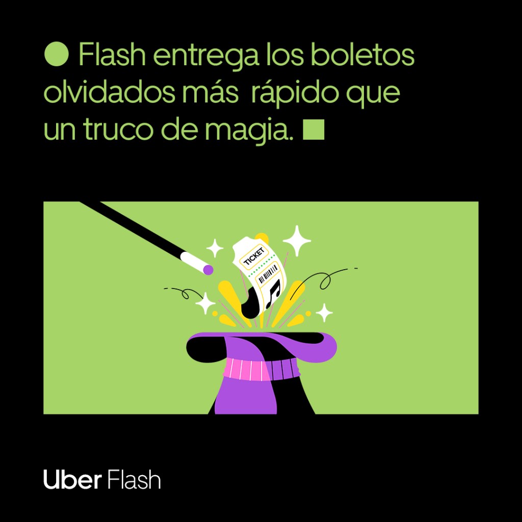 Uber Flash entrega documentos importantes.