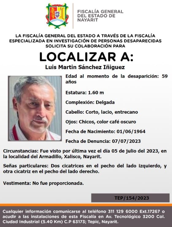 Reportan desaparición de Luis Martín Sánchez, corresponsal de La Jornada en Nayarit