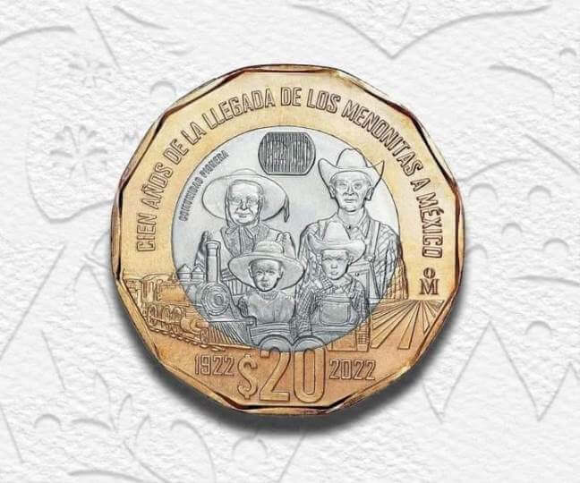 La moneda para festejar la llegada de los menonitas a México