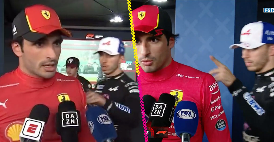 ¡Hay tiro! El reclamo de Pierre Gasly a Carlos Sainz en plena entrevista en Silverstone