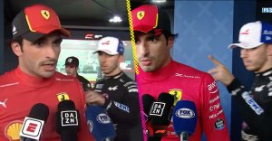 ¡Hay tiro! El reclamo de Pierre Gasly a Carlos Sainz en plena entrevista en Silverstone