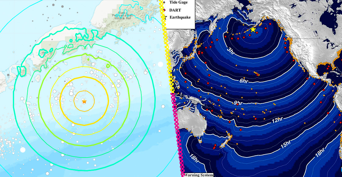 Sismo de magnitud 7.2 provoca alerta de tsunami en Alaska