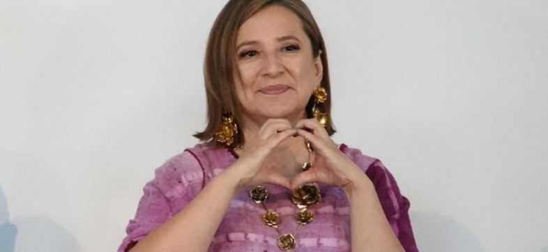 La senadora Xóchitl Gálvez acudió al registro a la candidatura a la presidencia por el Frente Amplio por México, realizado en las inmediaciones del PAN