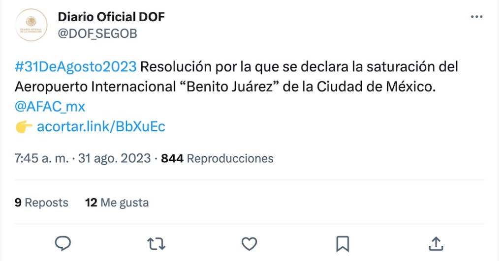 ¿Cómo está eso de que el AICM recortó el número de vuelos?