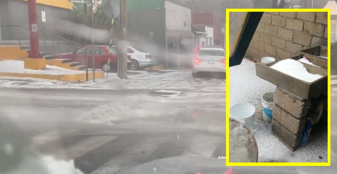 Tremendo granizo que cayó en los países del centro de México