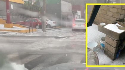 Tremendo granizo que cayó en los países del centro de México