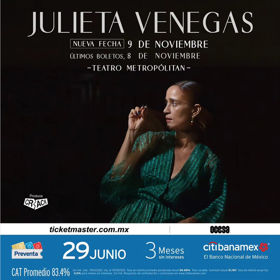 Julieta Venegas en concierto en México