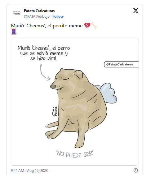 Murió Cheems y lo despiden con emotivos memes