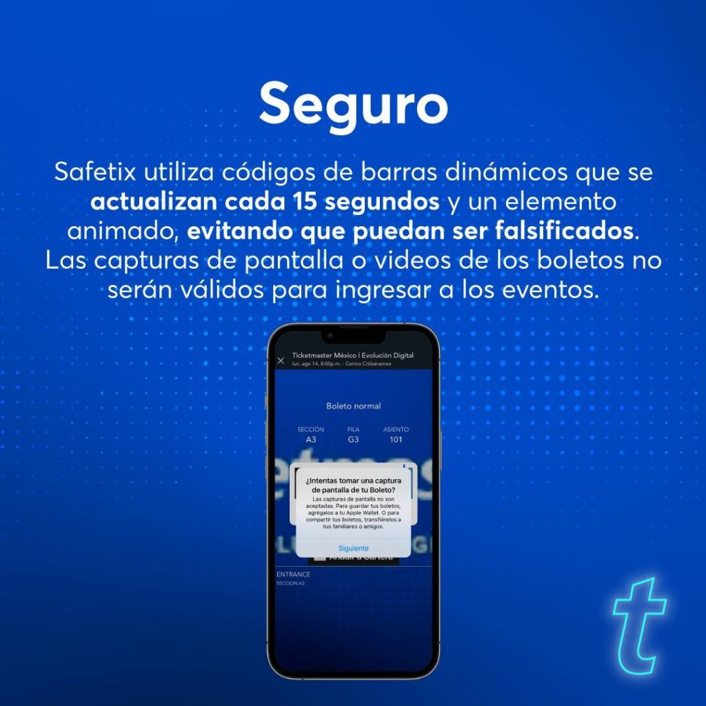 SafeTix: Así funciona el nuevo boleto digital de Ticketmaster México