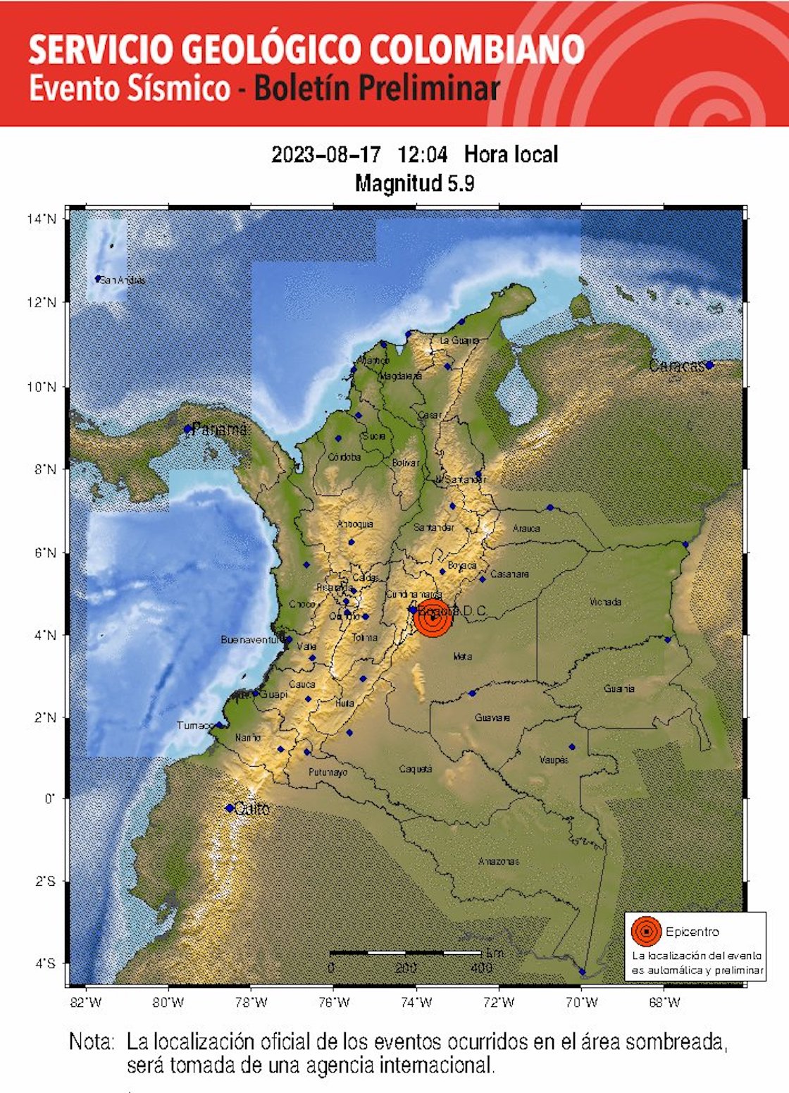 Fuerte Sismo De Magnitud 5 9 Se Sintió En Bogotá