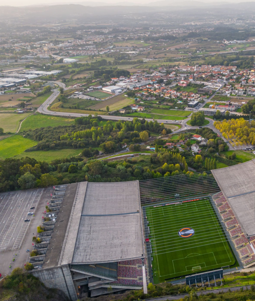 La vista del estadio del Braga