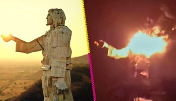 La Concordia: Cristo Pescador de Chiapas se incendió tras caerle un rayo