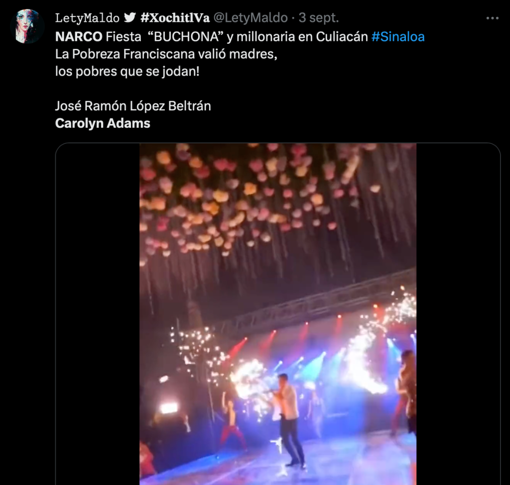 críticas por fiesta de hijastra de hija de AMLO