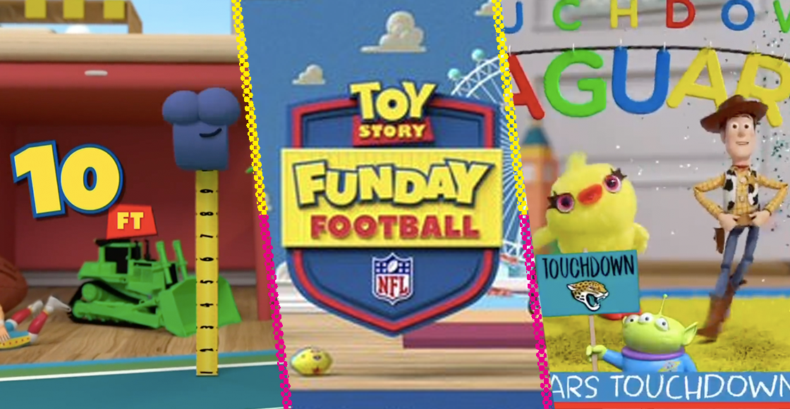 Jaguars vs Falcons al puro estilo de Toy Story